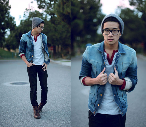 Jaqueta jeans online masculina manga curta